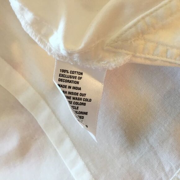 NWT Crown & Ivy L/S Women’s Cotton Blouse Sz L - Picture 5 of 7